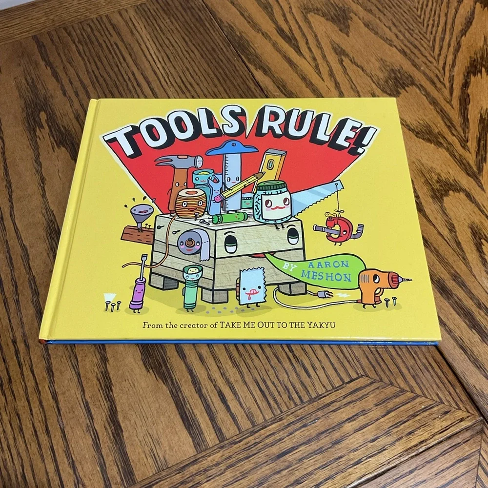 Books: Wheels on Bus, Tools Rule, I Grow Up, Daniel Tiger, Lego Superhero, Poky
